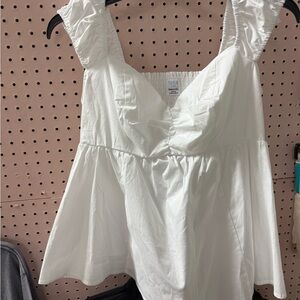 Time and Tru White Maternity Top